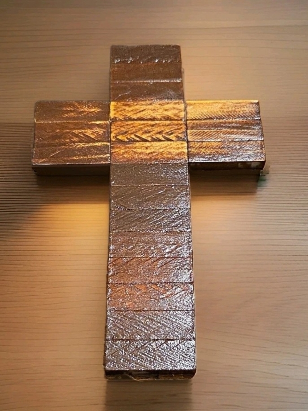 Handcrafted Decorative Wooden Cross 9 1/2 L X 5 1/2 W